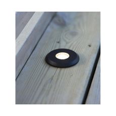 Čierne zápustné svietidlo Markslöjd Garden 24 Decklight, ø 60 mm