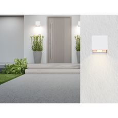 Globo 34168WS - LED Vonkajšie nástenné svietidlo VERONIKA 2xLED/3W/230V IP44 biela