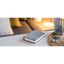 Sivá LED stolová lampa s textilným tienidlom (výška 2,5 cm) Booklight – Gingko