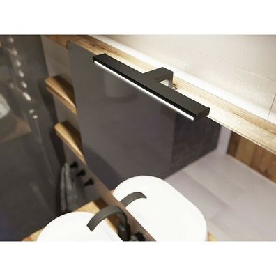 Panlux LED svietidlo na zrkadlo Arven čierna, š. 60 cm, IP44, 12 W