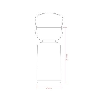 Zuma Line ETLED-564-BR - LED Stm. nab. lampa BATT LED/3W/1200 mAh IP44 hnedá
