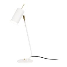 Biela stolnová lampa s kovovým tienidlom (výška 55 cm) Sivani – Opviq lights