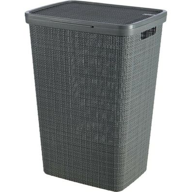 Curver Kôš na špinavú bielizeň Jute 58 l, tm. šedá