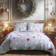 VIANOČNÉ FLANELOVÉ OBLIEČKY FLANELOVE 200X220 CM, 2KS 70X80 CM VZOROVANÉ