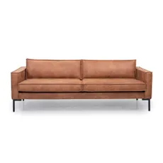 Hnedá pohovka z imitácie kože 216 cm Rate - Scandic