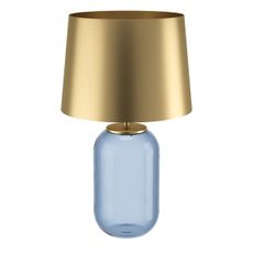 Eglo 390064 - Stolná lampa CUITE 1xE27/40W/230V zlatá/modrá