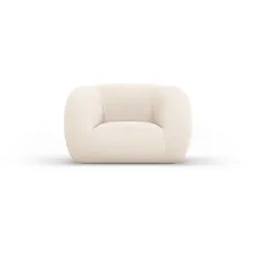 Krémové kreslo z textílie buklé Essen – Cosmopolitan Design