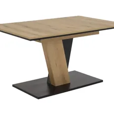 Rozkladací jedálenský stôl Lucy 140x90 cm, dub evoke/čierny%