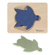 Drevené vkladacie puzzle Turtle – Kindsgut