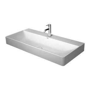 Duravit DuraSquare - Umyvadlo na desku, 800x470 mm, bez přepadu, s otvorem pro baterii, DuraCeram, bílá 2353800071