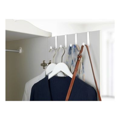Sada 4 bielych závesných háčikov Wenko Home