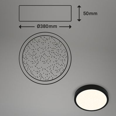Briloner 3704-015- LED Stmievateľné stropné svietidlo RUNA LED/22W/230V čierna + DO