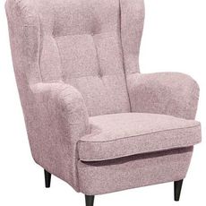 MID.YOU KRESLO UŠIAK, textil, kompozitné drevo, svetloružová