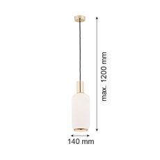 Argon 4356 - Luster na lanku SAGUNTO 1xE27/15W/230V pr. 14 cm mosadz
