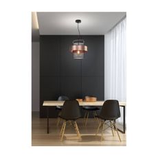 Kovové závesné svietidlo v čierno-medenej farbe ø 30 cm Fiba - Candellux Lighting