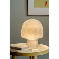 Tmavomodrá stolová lampa so skleneným tienidlom (výška 26,5 cm) Paddy – Bloomingville