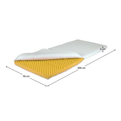 KONDELA Bambi Typ 3 90 penový matrac (topper) 90x200 cm biela