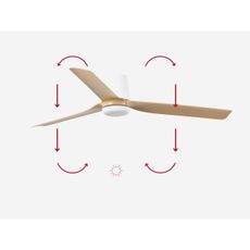 FARO 33829-Stropný ventilátor PUNT TUB M hnedá/biela pr.130 cm + diaľkové ovládanie