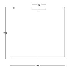 Zambelis 23035 - LED Stmievateľný luster na lanku LED/45W/230V 3000K čierna