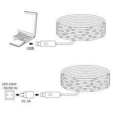 LED RGB Vianočná reťaz LED/10W/5V 10 m USB + diaľkové ovládanie