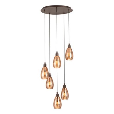 Eglo 39508 - Luster na lanku SIRACUSA 6xE27/60W/230V