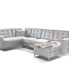 Eltap Rohová rozkládací sedací souprava ASGARD U 326 cm Soft 17 bílá univerzální
