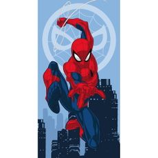 Červeno-modrá bavlnená detská osuška 70x140 cm Spider-man "Jump" – Jerry Fabrics