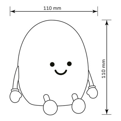 LED RGBW Stmievateľná detská dotyková lampa POTATO LED/2W/5V USB 1200 mAh