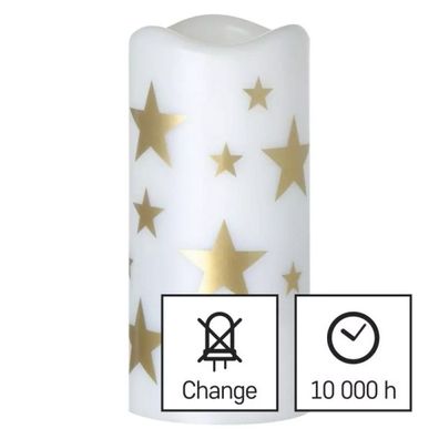 LED Dekoračný projektor LED/3xAAA hviezdy teplá biela