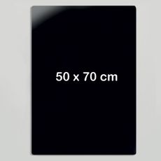 Sklenená magnetická tabuľa na stenu, čierna, 700 x 500 mm