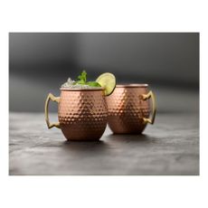 Oceľové hrnčeky v súprave 4 ks v medenej farbe 80 ml Moscow Mule – Lyngby Glas