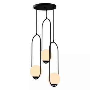 Čierne závesné svietidlo Squid Lighting Arch, výška 146 cm