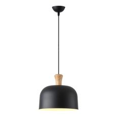 Luster na lanku 1xE27/15W/230V čierna pr. 27 cm