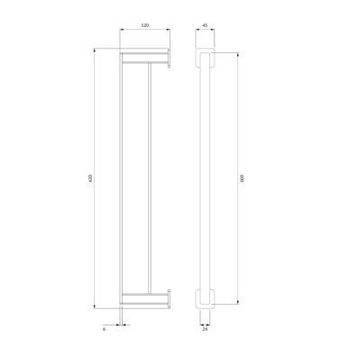 OMNIRES NL80226CR - Nástenný vešiak na uteráky NELSON 62 cm lesklý chróm