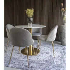Okrúhly jedálenský stôl s doskou v dekore mramoru ø 90 cm Bolzano – House Nordic