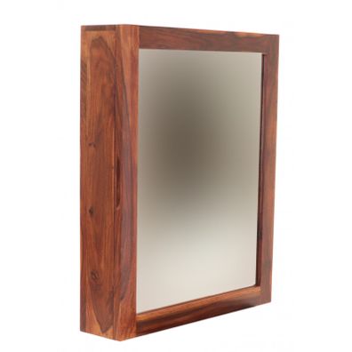 indickynabytok.sk - Skrinka so zrkadlom do kúpeľne Jali 50x60x15 indický masív palisander