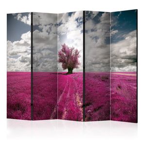 Paraván Magenta meadow Dekorhome 225x172 cm (5-dielny)