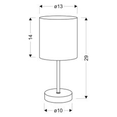 Stolná lampa EMILY 1xE14/40W/230V biela/lesklý chróm