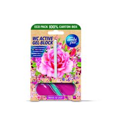 Ambipur  WC Active gél-blok ruža & ľalia 45 g