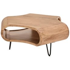 Carryhome KONFERENČNÝ STOLÍK, čierna, farba akácie, drevo, kov, 95/95/39 cm