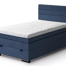 Kontinentálna boxspring posteľ LORA 200x120, modrá (mono 242)