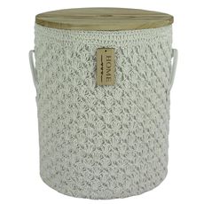 Okrúhly háčkovaný košík xxl.pr.40cm v49,5