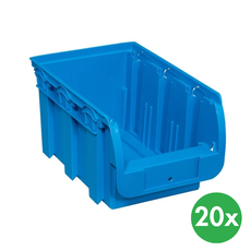 Plastový box COMPACT, 154 x 235 x 125 mm, 20 ks, modrý