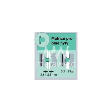 Zápustka na plné nity GYS D9, priemer 4 mm