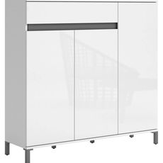 Xora SKRINKA NA TOPÁNKY, biela, 120/115/34 cm