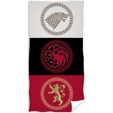 Bavlnená plážová osuška Hra o tróny - motív Búrka mečov - 100% bavlna, froté s gramážou 320 gr./m2 - 70 x 140 cm