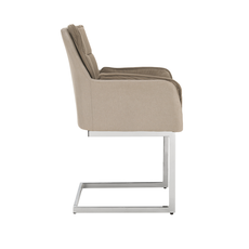 Jedálenská stolička, sivohnedá Taupe Velvet látka/látka, CHIMENA
