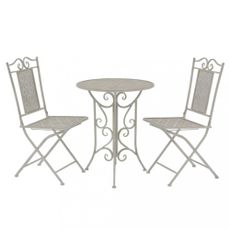 Záhradný bistro set 3 ks Dekorhome Šedá