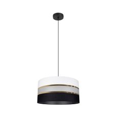 Luster na lanku CORAL 1xE27/60W/230V čiernobiela