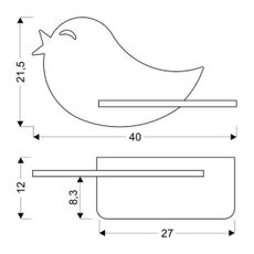 LED Detské nástenné svietidlo s poličkou BIRD LED/5W/230V ružová/drevo